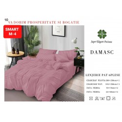 Lenjerie de pat tip hotel din BUMBAC 100% DAMASC , 6 piese Lenjerie de pat tip hotel din BUMBAC 100% DAMASC , 6 piese