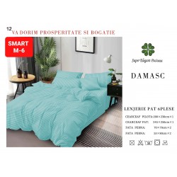Lenjerie de pat tip hotel din BUMBAC 100% DAMASC , 6 piese Lenjerie de pat tip hotel din BUMBAC 100% DAMASC , 6 piese