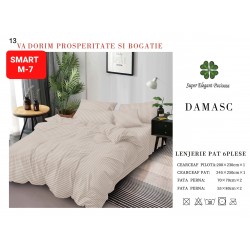 Lenjerie de pat tip hotel din BUMBAC 100% DAMASC , 6 piese Lenjerie de pat tip hotel din BUMBAC 100% DAMASC , 6 piese