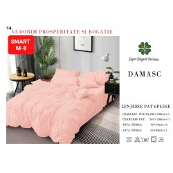 Lenjerie de pat tip hotel din BUMBAC 100% DAMASC , 6 piese Lenjerie de pat tip hotel din BUMBAC 100% DAMASC , 6 piese