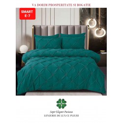 Lenjerie de pat cu pliuri din FINET pentru 2 persoane, 6 piese